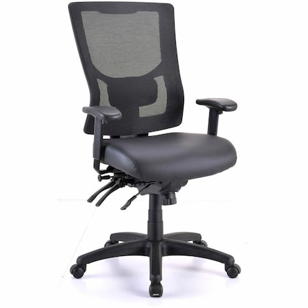Lorell Conjure High-Back Office Chair, Antibacterial, Black LLR62040